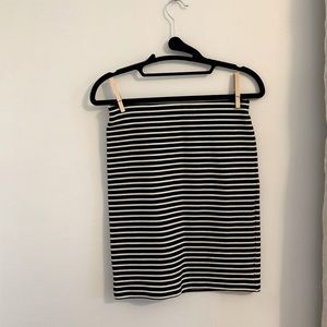 LOFT Striped Pencil Skirt